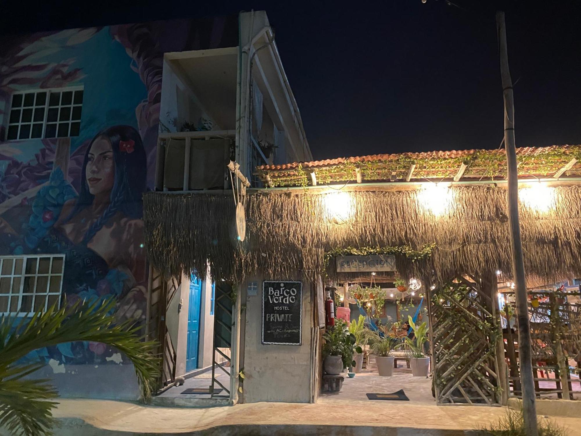 Barco Verde Hostel Isola Holbox Esterno foto